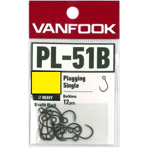 ヴァンフック PL-51B プラッギングシングル ヘビー バーブレス #6 ステルスブラック