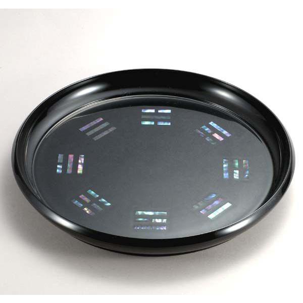 【茶道具・盆】貝八卦盆（木製）