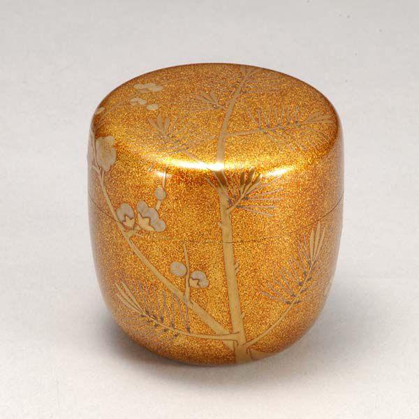 松梅大棗（梨地） 而妙斎宗匠好写