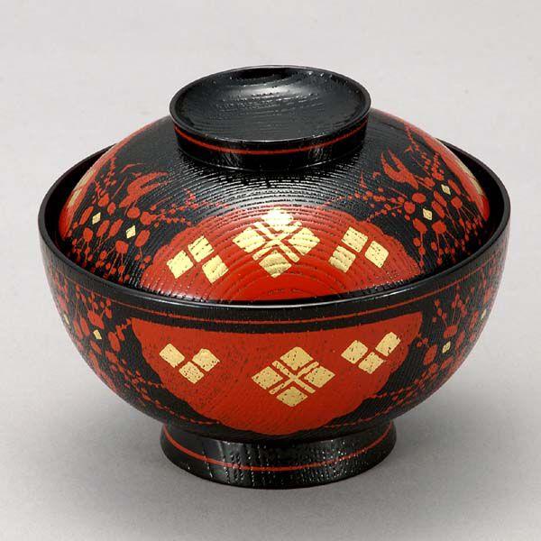 【茶道具】煮物椀（５客セット）　正法寺　木製うるし塗り