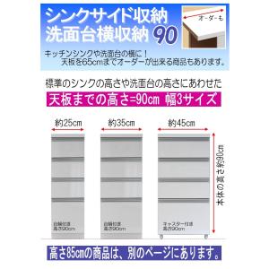 年中無休 キッチン シンクサイド収納 洗面台横収納 幅約45 高さ約90 奥行約55cmキャスター付き Mf ランドリーチェスト シンクサイドラック 大注目値下げ