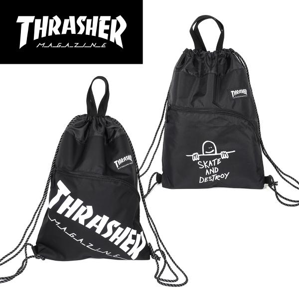 THRASHER スラッシャー ナップサック ジムサック TH-W 軽量 メール便対応