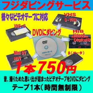 9本以下のご注文限定　VHS MiniDV HDV MV 8mm Hi8 Digital8 β 等で撮影した動画をDVDへ ダビング ビデオテープ