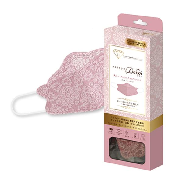 マスクセレブDewi（デヴィ）5枚入 ガーネット・ローズ マスク おしゃれ 立体 マスク くちばし ...