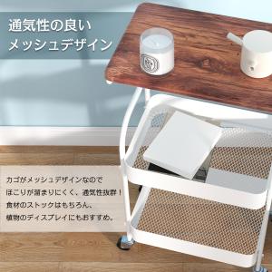 キッチンワゴン 天板付き スリム キャスター付...の詳細画像4