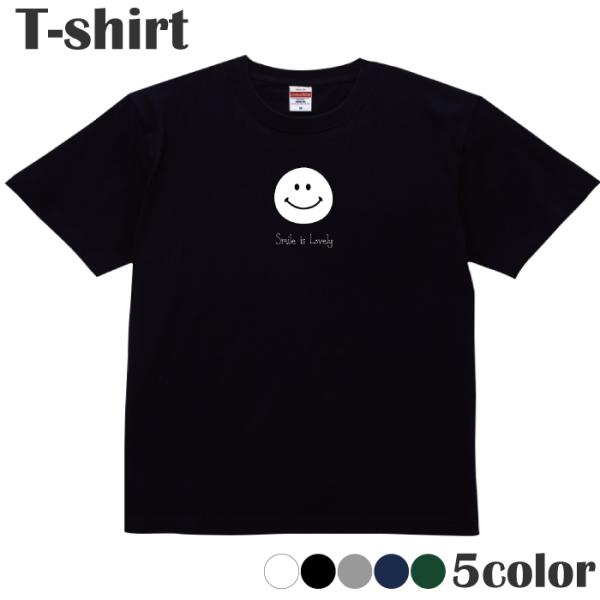 Ｔシャツ SMILE スマイル カットソー 半袖 レディース メンズ 綿 キッズ S M L LL ...