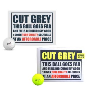 「送料無料(北海道・沖縄を除く)」カットゴルフ CUT GOLF カットグレー CUT GREY 3ピース ゴルフボール 1ダース US仕様「メール便不可」「あすつく対応」