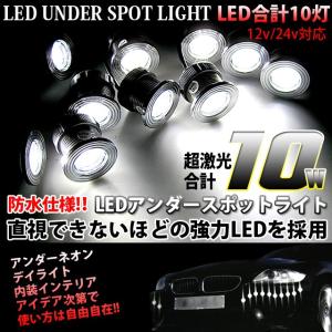 LED 10個 アンダースポットライト 12V 24V 対応 汎用品 型抜シート付 ★★入荷未定★★｜fujicorporation2013