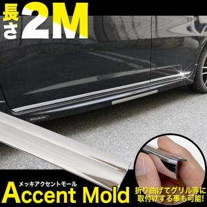 汎用 メッキアクセントモール 2M ドレスアップ