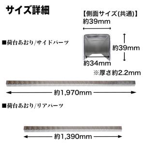 軽トラック 荷台 あおりガード ロングタイプ ...の詳細画像4
