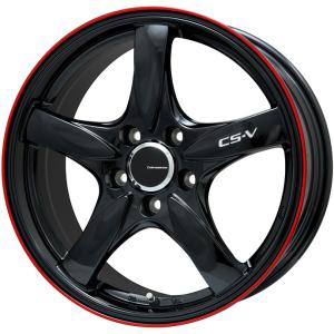 タイヤ2本・ホイール2本セット 235/40R18 CS-V 8.0J 18インチ 5H/114 +30 グロスブラック/レッドリム NEOLIN ネオレーシング TREADWEAR 320｜fujicorporation