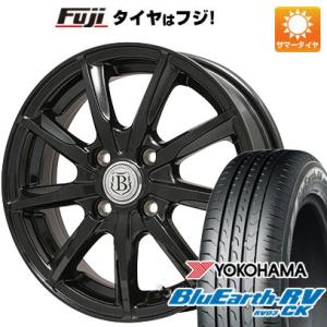 【パンク保証付】【新品 軽自動車】N-BOX タント ワゴンR 夏タイヤ ホイール4本セット 155/65R14 ヨコハマ ブルーアース RV-03CK ブランドル E05B 14インチ｜fujicorporation