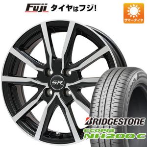 【新品 軽自動車】N-BOX タント ワゴンR 夏タイヤ ホイール4本セット 155/65R14 ブリヂストン エコピア NH200 C ブランドル N52BP 14インチ｜fujicorporation