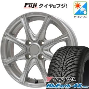 【新品 軽自動車】N-BOX タント ワゴンR オールシーズンタイヤ ホイール4本セット 155/65R14 ヨコハマ ブルーアース 4S AW21 ブランドル ER16 14インチ｜fujicorporation