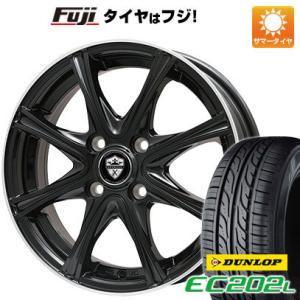 【新品 軽自動車】N-BOX タント ワゴンR 夏タイヤ ホイール4本セット 155/65R14 ダンロップ EC202L ブランドル ER16B 14インチ｜fujicorporation