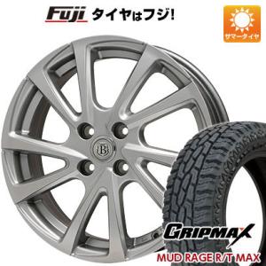 【新品 軽自動車】N-BOX タント ワゴンR 夏タイヤ ホイール4本セット 155/65R14 グリップマックス マッドレイジR/T MAX RBL(限定) ブランドル E04 14インチ｜fujicorporation