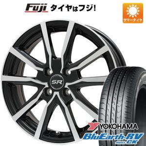 【パンク保証付】【新品国産4穴100車】 夏タイヤ ホイール4本セット 165/65R14 ヨコハマ ブルーアース RV-03CK ブランドル N52BP 14インチ｜fujicorporation