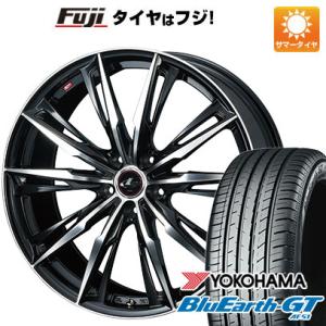 【新品国産5穴114.3車】 夏タイヤ ホイール4本セット 195/55R16 ヨコハマ ブルーアース GT AE51 ウェッズ レオニス GX 16インチ｜fujicorporation