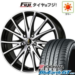 【新品国産5穴114.3車】 夏タイヤ ホイール４本セット 195/55R16 ヨコハマ ブルーアース GT AE51 タカイチ セプティモG03 ブラックポリッシュ 16インチ｜fujicorporation