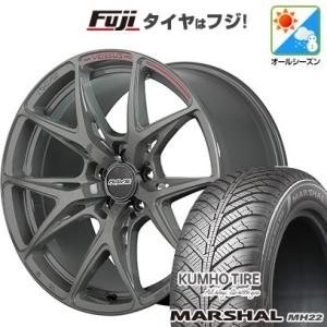 【新品国産5穴114.3車】 オールシーズンタイヤ ホイール４本セット 225/45R18 クムホ マーシャル MH22 (限定) レイズ VERSUS VV21S (G8J) 18インチ｜fujicorporation