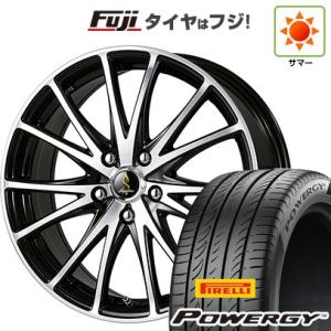 【新品国産5穴114.3車】 夏タイヤ ホイール４本セット 215/65R16 ピレリ パワジー タカイチ セプティモG03 ブラックポリッシュ 16インチ｜fujicorporation