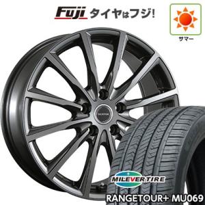 【新品国産5穴114.3車】 夏タイヤ ホイール４本セット 225/55R18 ミレバー レンジツア...