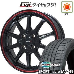 【新品国産4穴100車】 夏タイヤ ホイール4本セット 195/50R16 ミレバー スポーツマクロ MA349（限定） レアマイスター LMスポーツLM-10R  16インチ