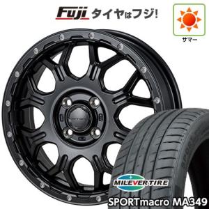 【新品国産4穴100車】 夏タイヤ ホイール4本セット 195/50R16 ミレバー スポーツマクロ MA349（限定） モンツァ HI-BLOCK ジェラード 16インチ｜fujicorporation