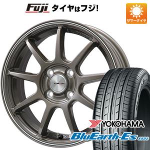 【新品国産4穴100車】 夏タイヤ ホイール4本セット 195/50R16 ヨコハマ ブルーアース ES32 レアマイスター LMスポーツLM-QR ブロンズ/ラインポリッシュ 16インチ｜fujicorporation