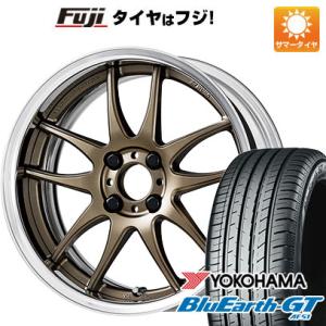 【新品国産4穴100車】 夏タイヤ ホイール4本セット 195/50R16 ヨコハマ ブルーアース GT AE51 ワーク エモーション CR 2P 16インチ｜fujicorporation