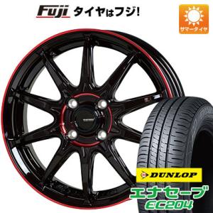 【新品国産4穴100車】 夏タイヤ ホイール4本セット 195/50R16 ダンロップ エナセーブ EC204 ホットスタッフ ジースピード P-05R 16インチ｜fujicorporation