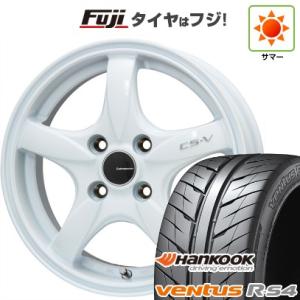 【新品国産4穴100車】 夏タイヤ ホイール4本セット 205/45R16 ハンコック ヴェンタス R-S4 Z232 レアマイスター CS-V(ホワイト) 16インチ｜fujicorporation