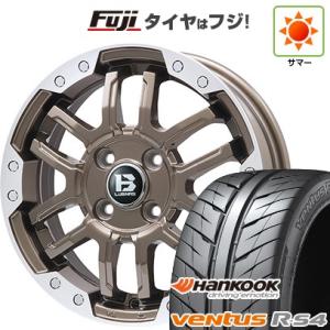 【新品国産4穴100車】 夏タイヤ ホイール4本セット 205/45R16 ハンコック ヴェンタス R-S4 Z232 ビッグウエイ B-LUGNAS FRD(ブロンズ/リムポリッシュ) 16インチ｜fujicorporation