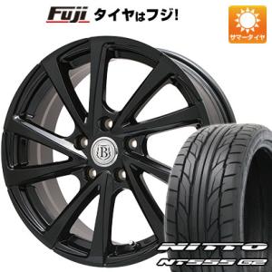 【パンク保証付】【新品国産5穴114.3車】 夏タイヤ ホイール4本セット 215/35R18 ニットー NT555 G2 ブランドル E04B 18インチ｜fujicorporation