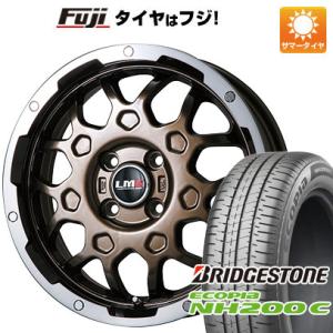 【新品 軽自動車】N-BOX タント ワゴンR 夏タイヤ ホイール4本セット 165/55R15 ブリヂストン エコピア NH200 C レアマイスター LMG MS-9W 15インチ｜fujicorporation