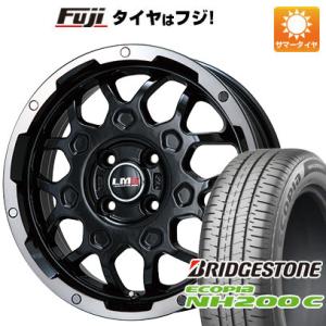 【新品 軽自動車】N-BOX タント ワゴンR 夏タイヤ ホイール4本セット 165/55R15 ブリヂストン エコピア NH200 C レアマイスター LMG MS-9W 15インチ｜fujicorporation