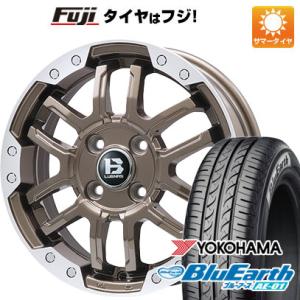 【新品 軽自動車】N-BOX タント ワゴンR 夏タイヤ ホイール4本セット 165/55R15 ヨコハマ ブルーアース AE-01 ビッグウエイ B-LUGNAS FRD 15インチ｜fujicorporation