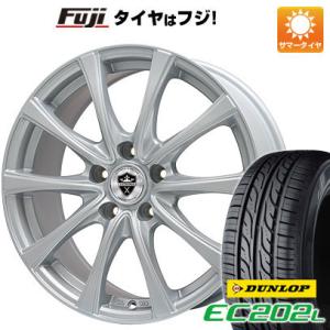 【新品国産5穴114.3車】 夏タイヤ ホイール4本セット 215/60R16 ダンロップ EC202L ブランドル KF25 16インチ｜fujicorporation