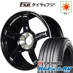 【パンク保証付き】【新品国産5穴114.3車】 夏タイヤ ホイール4本セット 215/60R16 ヨコハマ ブルーアース RV-03 ヨコハマ アドバンレーシング TC4 SE 16インチ｜fujicorporation