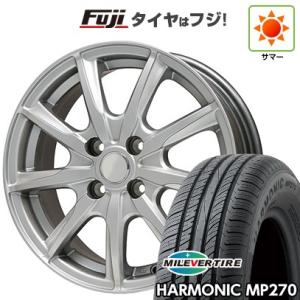 【新品国産5穴114.3車】 夏タイヤ ホイール4本セット 215/60R16 ミレバー ハーモニック MP270(限定) ブランドル E05 16インチ｜fujicorporation