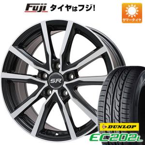 【新品】キックス等 夏タイヤ ホイール4本セット 205/60R16 ダンロップ EC202L ブラ...