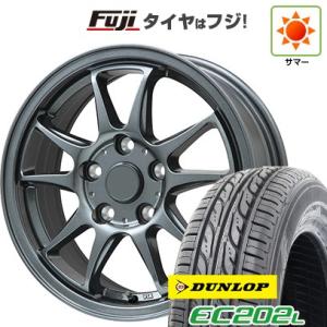 【新品国産5穴114.3車】 夏タイヤ ホイール4本セット 205/60R16 ダンロップ EC202L ブランドル KF28 16インチ｜fujicorporation