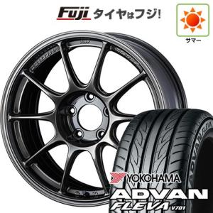 【新品国産4穴100車】 夏タイヤ ホイール4本セット 205/40R17 ヨコハマ アドバン フレバV701 ウェッズ ウェッズスポーツ TC-105X 17インチ｜fujicorporation