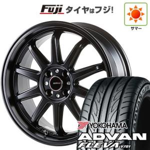 【新品国産4穴100車】 夏タイヤ ホイール４本セット 205/40R17 ヨコハマ アドバン フレバV701 ゴジゲン ファイヤーボールダブルアール 17インチ｜fujicorporation