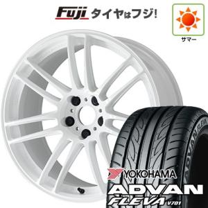 【新品国産4穴100車】 夏タイヤ ホイール４本セット 205/40R17 ヨコハマ アドバン フレバV701 ワーク エモーション ZR7 17インチ｜fujicorporation