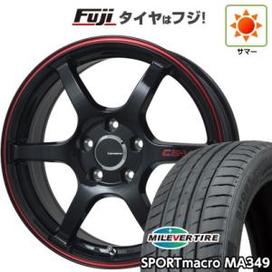 【新品国産4穴100車】 夏タイヤ ホイール４本セット 205/45R17 ミレバー スポーツマクロ MA349（限定） レアマイスター CS-V6  17インチ｜fujicorporation