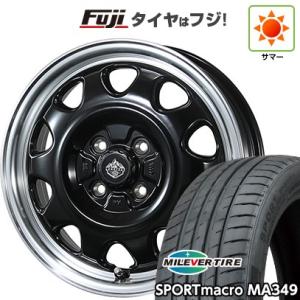 【新品国産4穴100車】 夏タイヤ ホイール４本セット 205/45R17 ミレバー スポーツマクロ MA349（限定） トピー ランドフット SWZ 17インチ｜fujicorporation