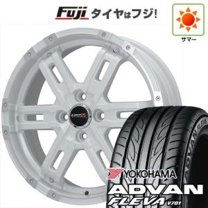 【新品国産4穴100車】 夏タイヤ ホイール4本セット 205/45R17 ヨコハマ アドバン フレバV701 ビッグウエイ B-MUD Z 17インチ｜fujicorporation