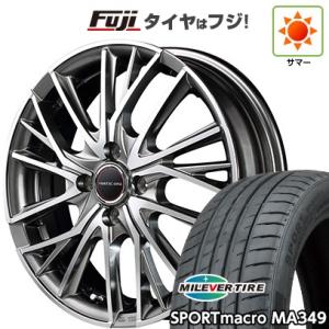 【新品国産4穴100車】 夏タイヤ ホイール４本セット 205/45R17 ミレバー スポーツマクロ MA349（限定） MID ヴァーテックワン ヴァルチャー 17インチ｜fujicorporation