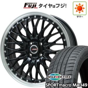 【新品国産4穴100車】 夏タイヤ ホイール４本セット 205/45R17 ミレバー スポーツマクロ MA349（限定） プレミックス MER PROMESH 17インチ｜fujicorporation